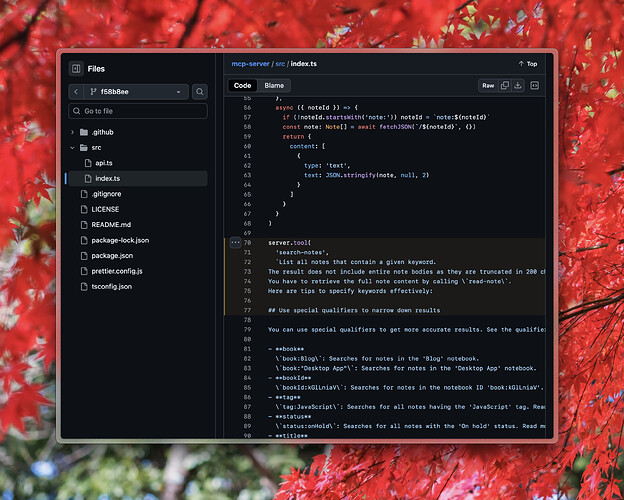 github source page example