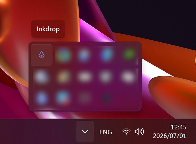 tray icon